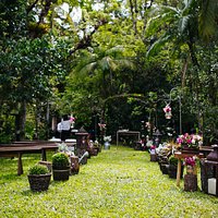 Casamento espaço externo