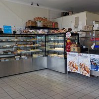 cake, sandwich, and pastry display