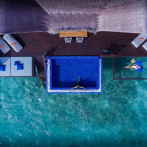 Your private infinity pool and overwater hammock at Grand Park Kodhipparu, Maldives
