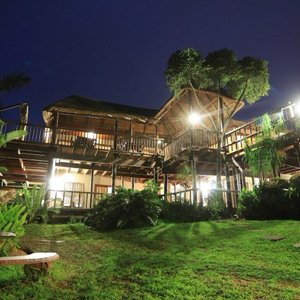 Ndiza back garden at night