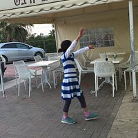 An Israeli girl dances for her felafel balls