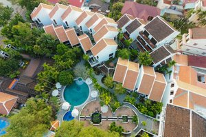Ancient House Resort Hotel in Hoi An, image may contain: Building, Outdoors, Pool, Swimming Pool