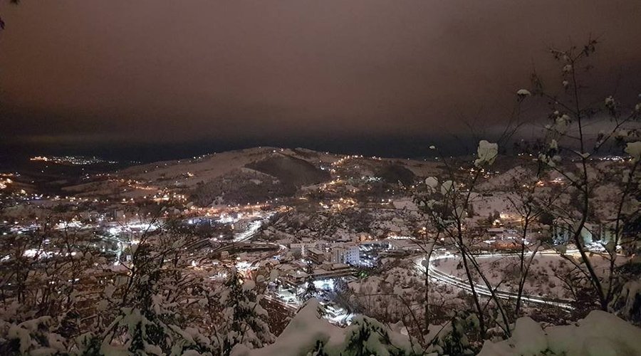 Panorama della città dal belvedere del pensatore.