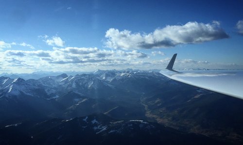 Flight over the front ranges. 