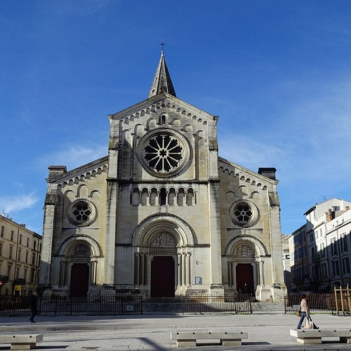 Santo Leontius De Frejus Manchado Nimes Catedral Gard França Foto