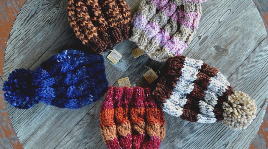 Hand - wowen hats.