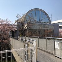 The entrance is on the second floor