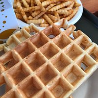 Waffles and crinkle cut fries!