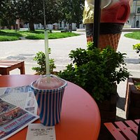 Il frappė all'amarena del capo.