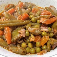 Menestra de verduras con bacon