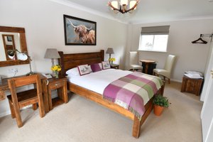 The Swan Hotel in Alresford, image may contain: Chair, Furniture, Lamp, Bed