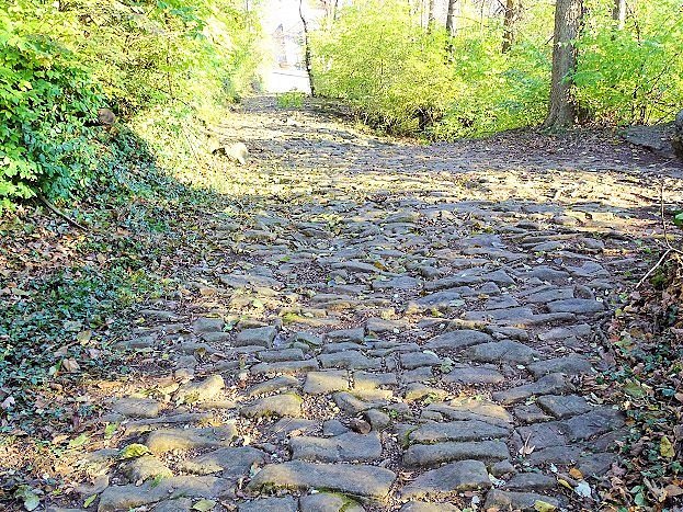 old cobblestone road