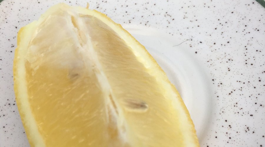 Ay un pelo en el limón !!!!, la comida normalita el servicio muy escaso , la camarera muy borde 