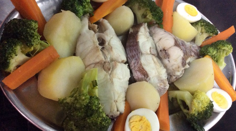 Pargo cozido 