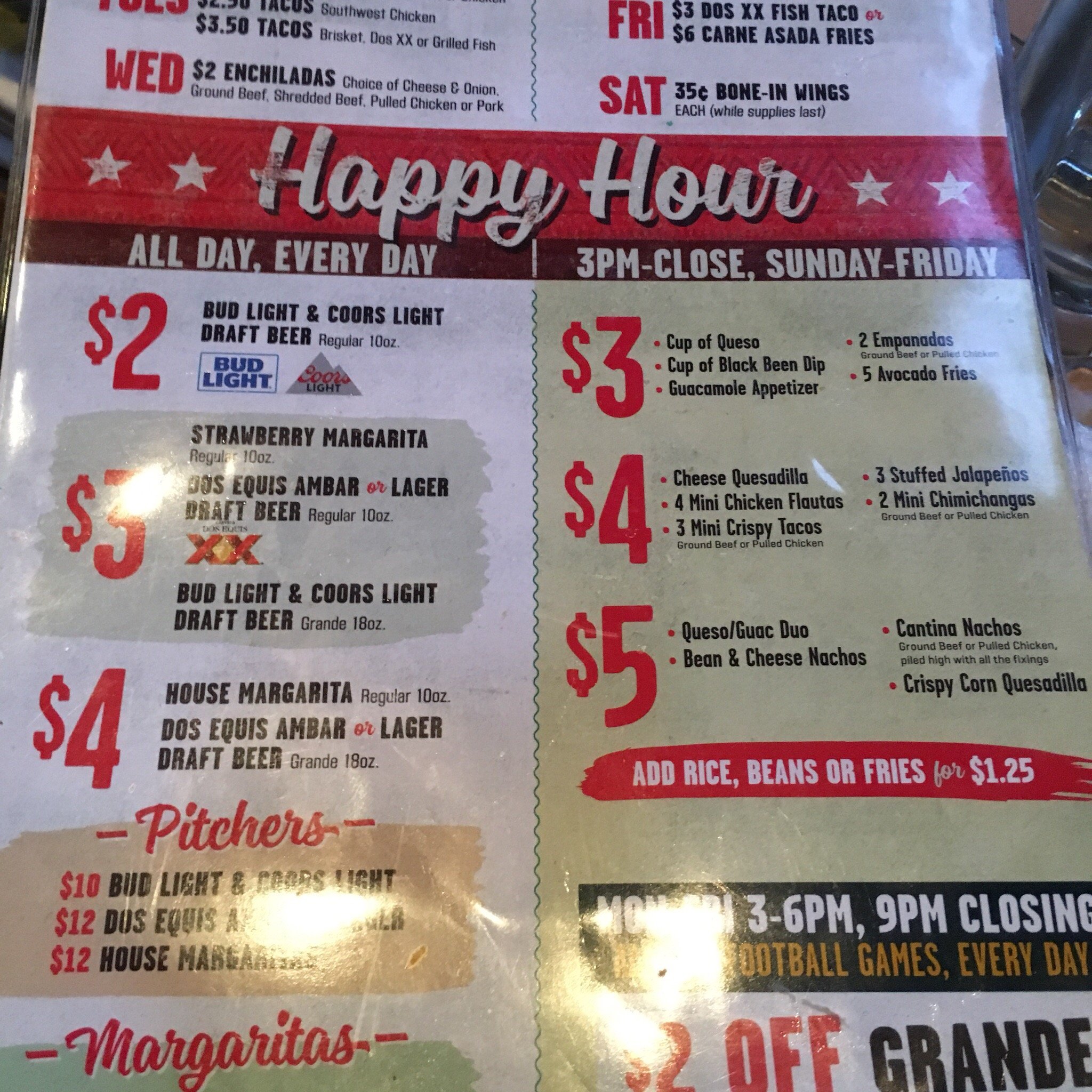 On the border happy hour discount