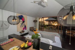 The Sunset Beach Resort & Spa, Taling Ngam in Taling Ngam, image may contain: Dining Room, Table, Dining Table, Ceiling Fan