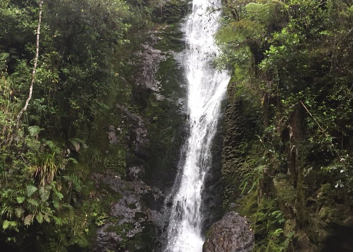 View of the waterfall from the bottom.