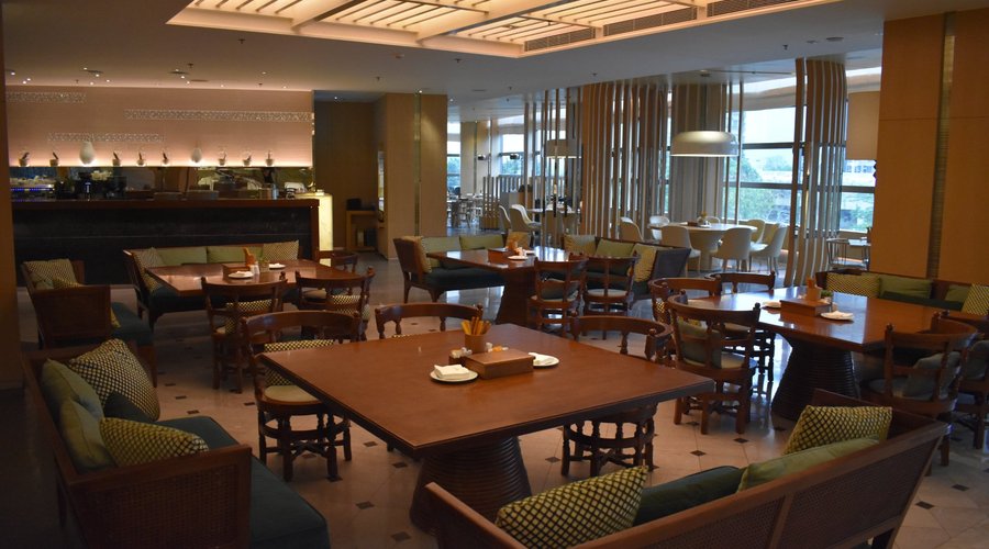 The seating area