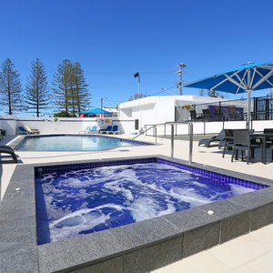 A heated spa is a great way to relax whilst you are the Mandolin Resort.