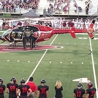 Game ball fly in.