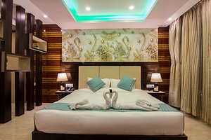 Hotel Heiga in Shillong, image may contain: Interior Design, Cushion, Home Decor, Furniture