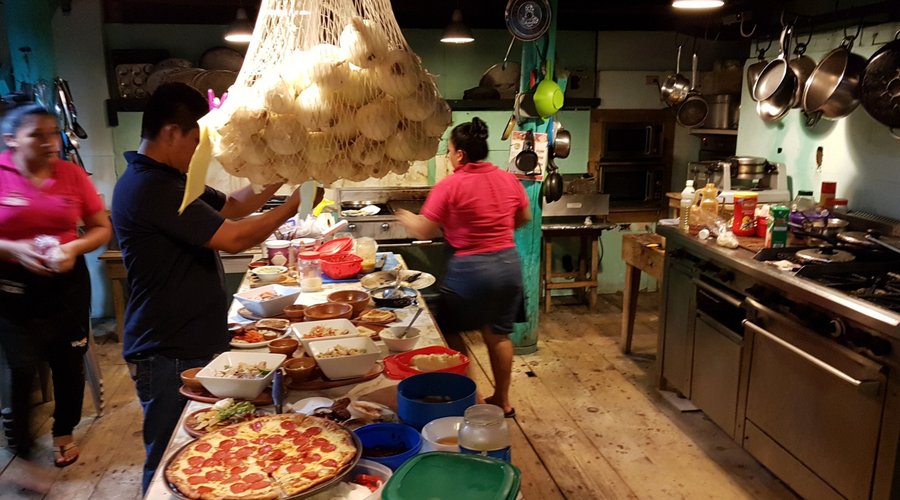 The kitchen staff at Tortugal.