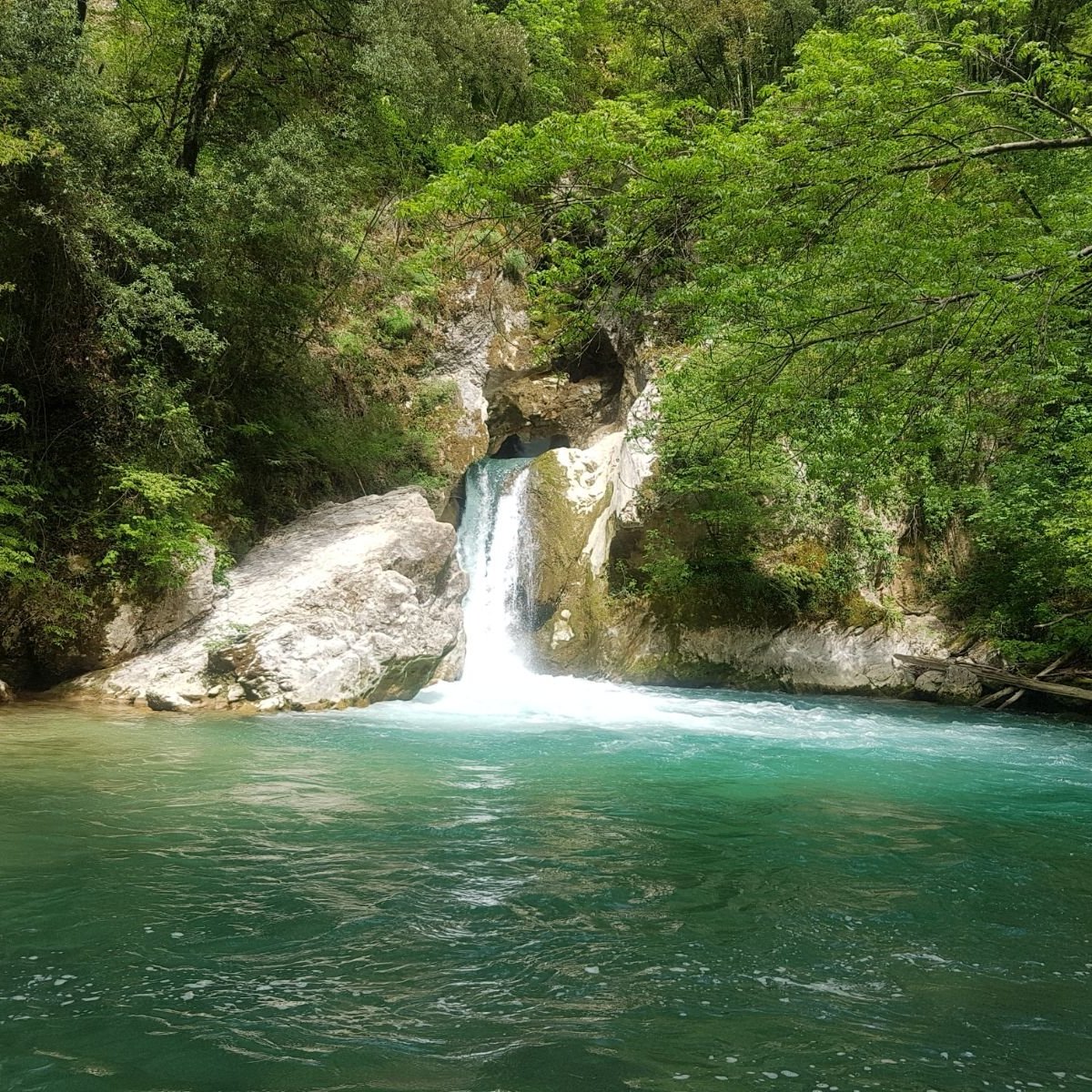 Italy, Lazio, Subiaco, path to the lake and waterfalls of San Benedetto  Stock Photo - Alamy