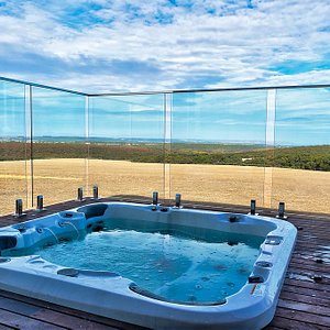 Alfresco hot tub with a view!