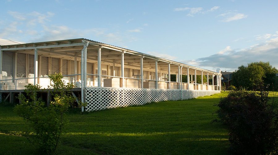 Big pavilion terrace