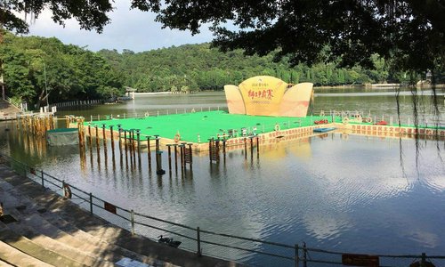 Stage for Lion Dance competition.