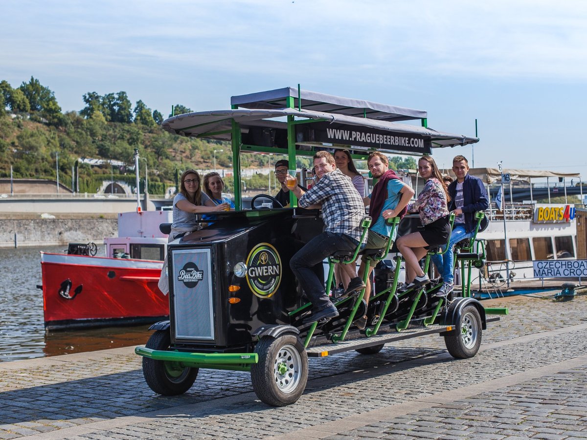 Prague: Swimming Beer Bike on A Cycle Boat