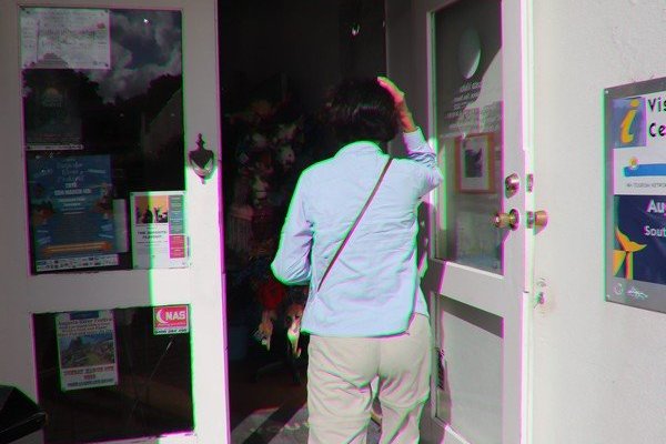 Entering the Augusta Visitor Centre