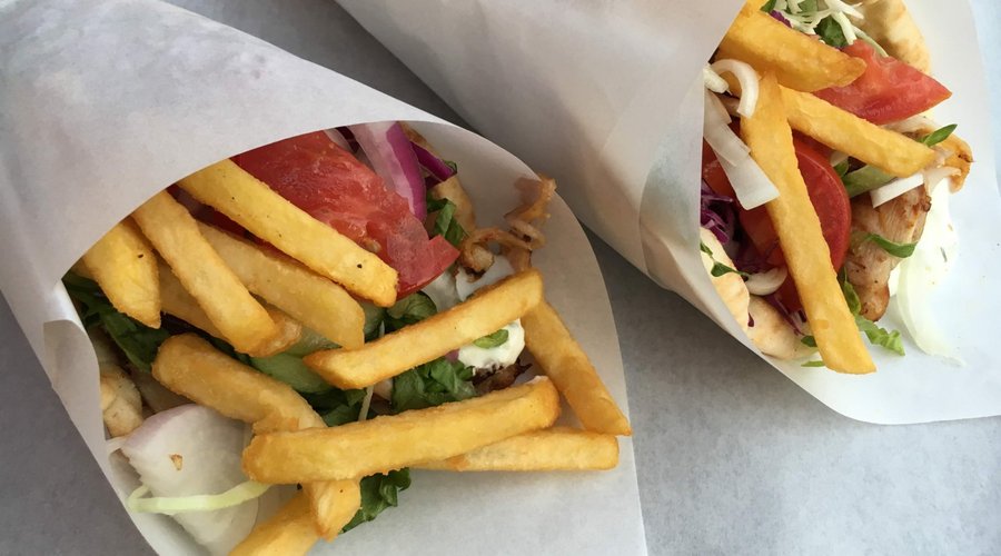Chicken doner sandwiches