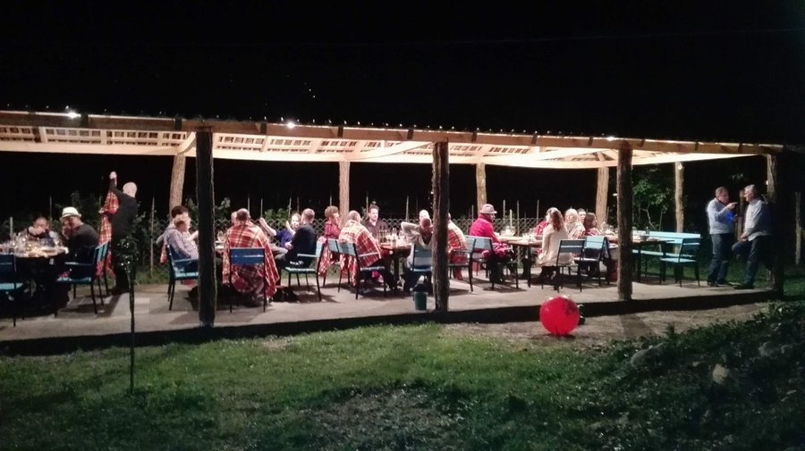 Night at Oda's outdoor restaurant