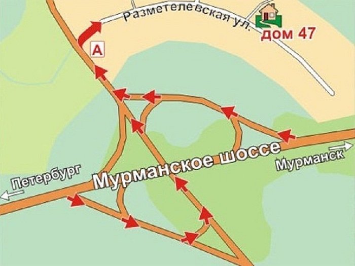 Карта мурманского шоссе