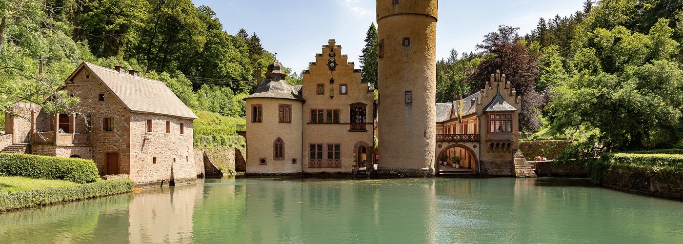 Innherhalb der Anlage Blick auf das Schloss