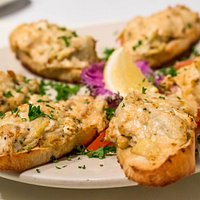 crab and artichoke brushetta