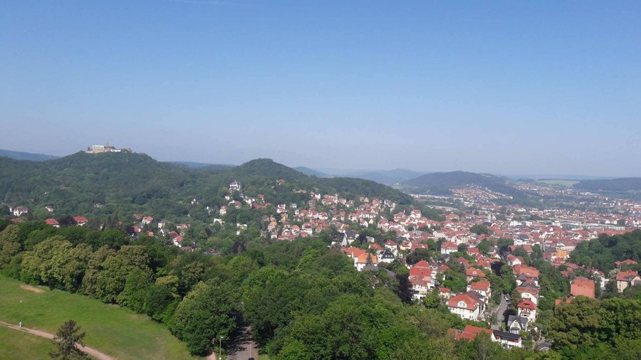Ausblick auf Eisenach und Wartburg