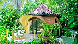 Ylang Ylang Beach Resort in Montezuma, image may contain: Resort, Hotel, Outdoors, Garden