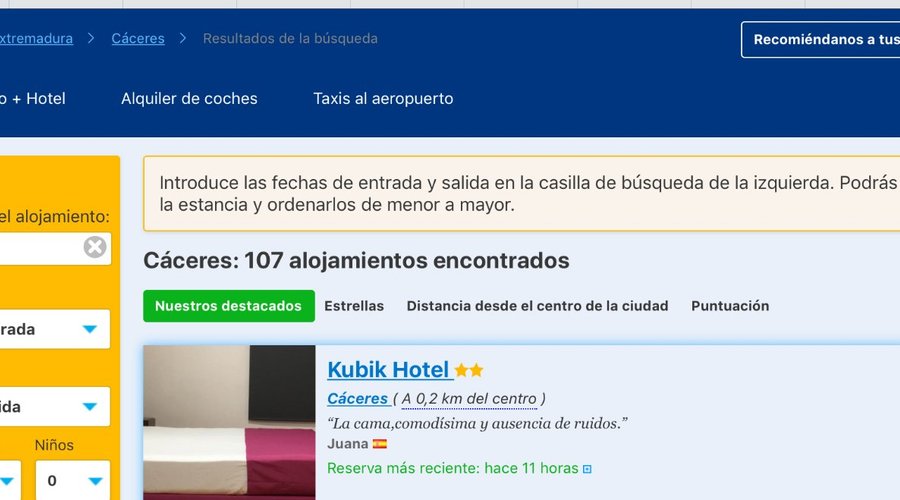 ultimo comentario de cliente BOOKING,que desmiente el comentario de EdgaAlam91