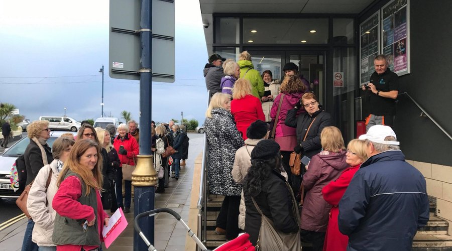 THE MERCY - Customers queuing for tickets