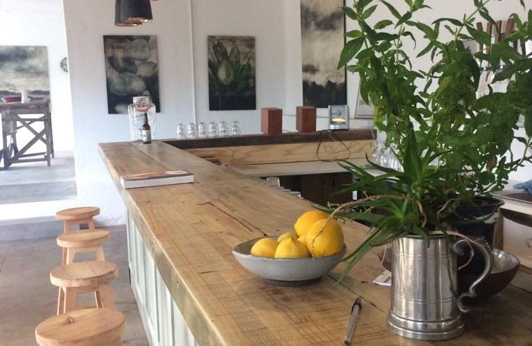 Beautiful decor and bar.