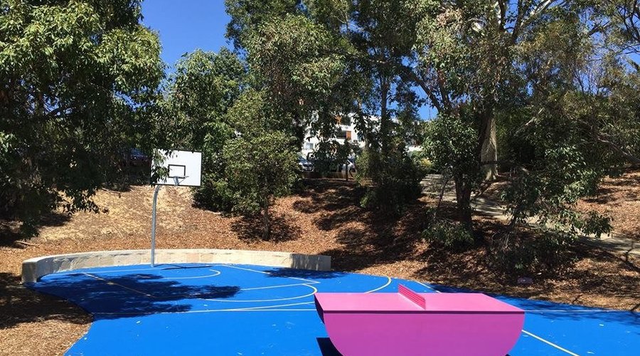 Challenge your mates to a game of basketball or ping pong.