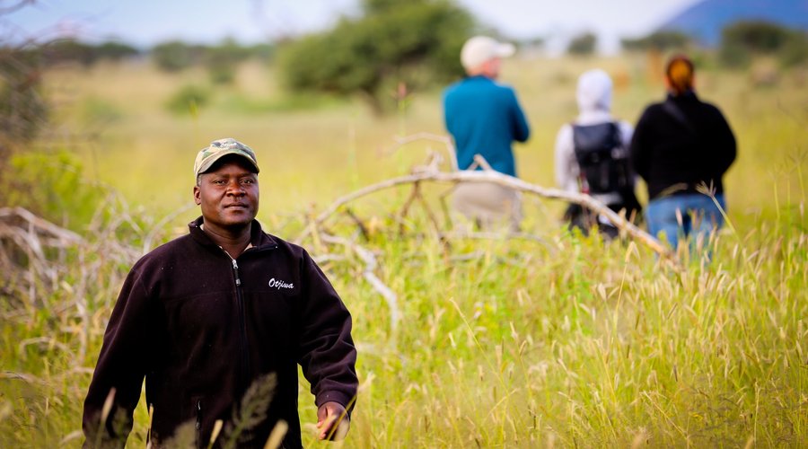 Our nature guide, taking guest on tour.