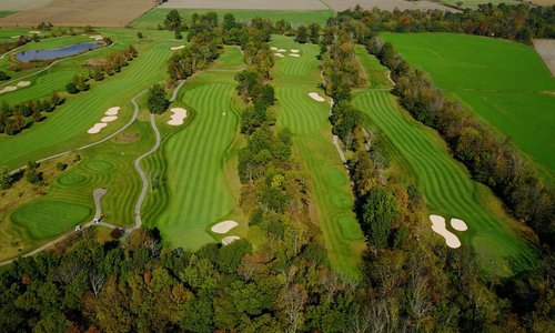 Back 9 of "The Woods" more traditional look and feel carved through the tree lined fairways.