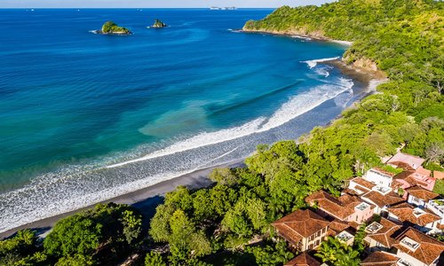 The town of Las Catalinas, along Danta Beach.