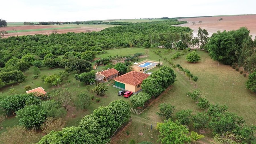 Vista aérea do camping