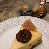 A fabulous fig cheesecake, and coffee