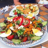 Salad Nicoise and Spanish omelet