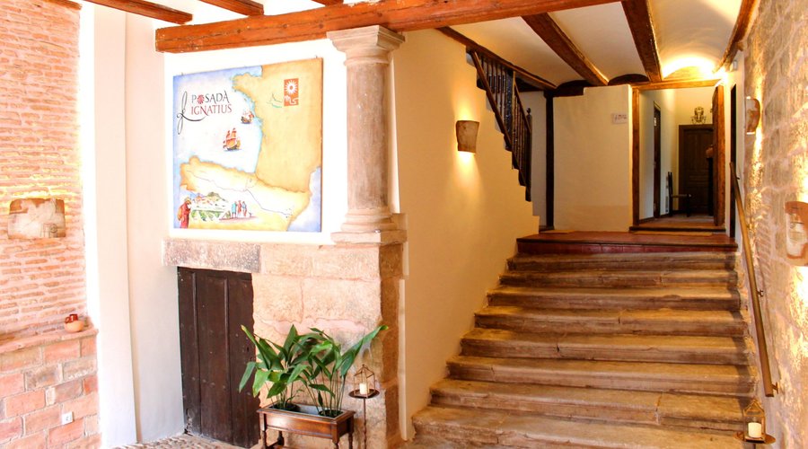Original 15th century stairs that greet you upon your arrival